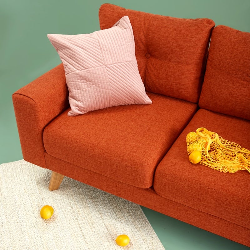Modern 3-Seater Fabric Sofa